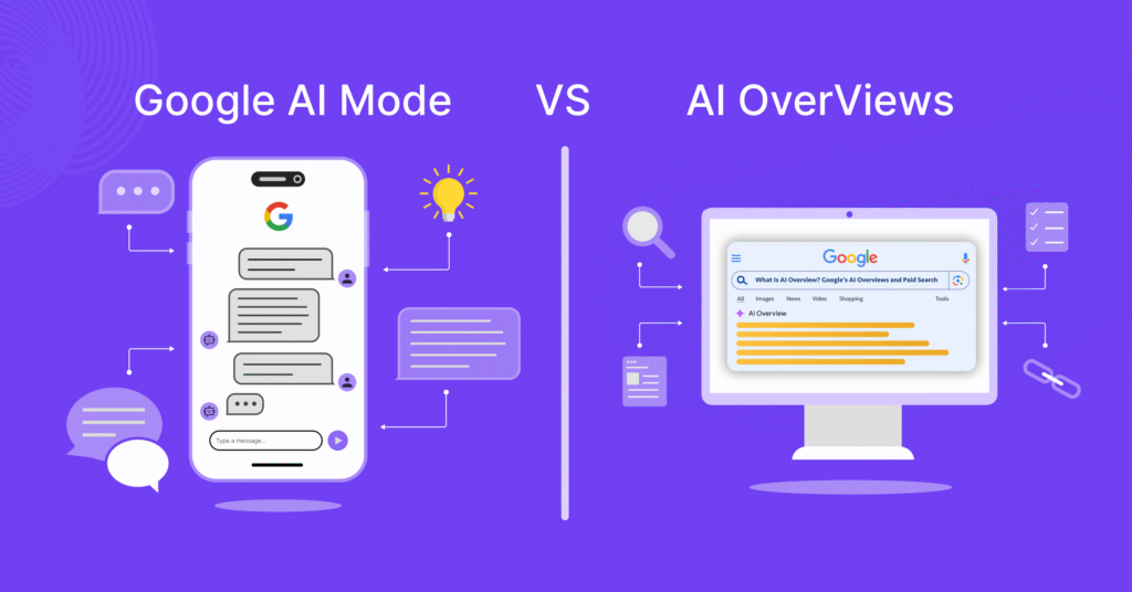 Google AI Mode vs AI Overviews